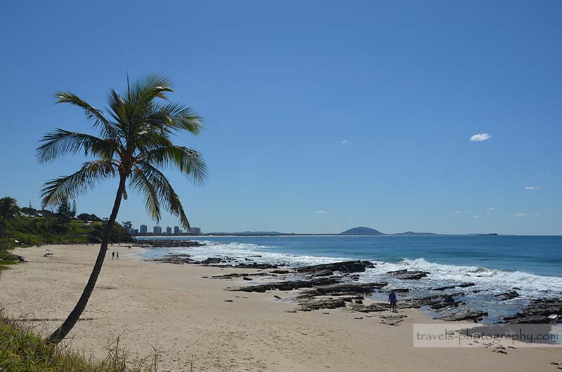 Reisefotografie vom Strand in Sunshine Coast in Queensland Australien