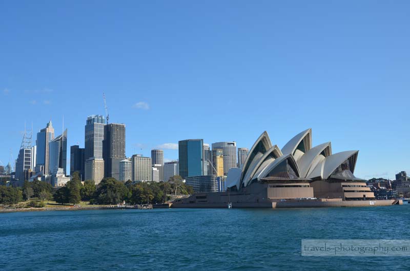 Reisefotografie der Skyline mit Oper von Sydney in New South Wales Australien